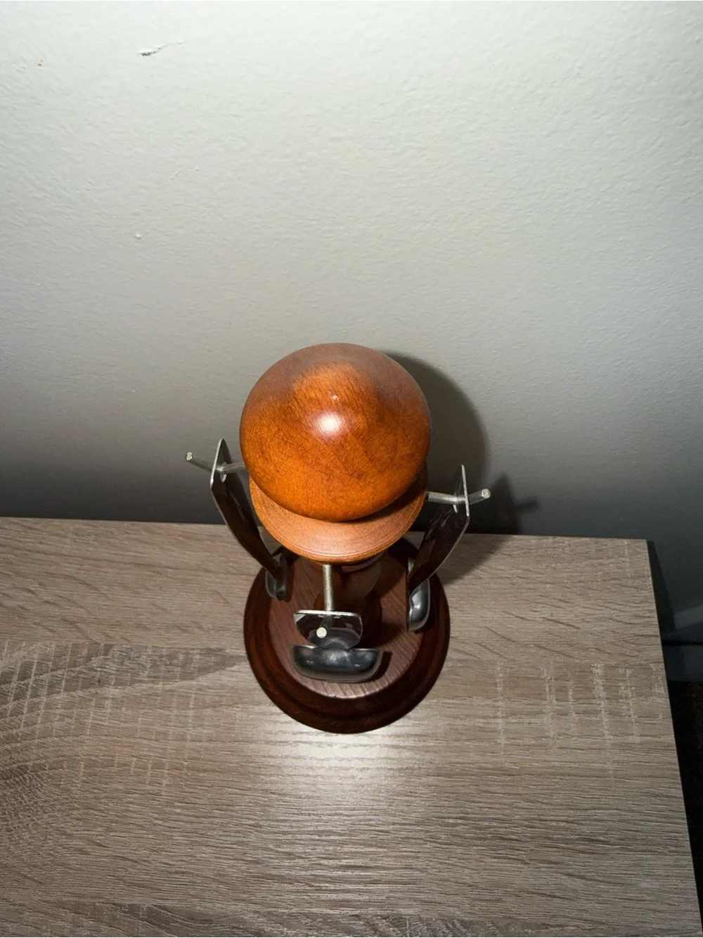 Wooden Stand with Hanging Stainless Spoons